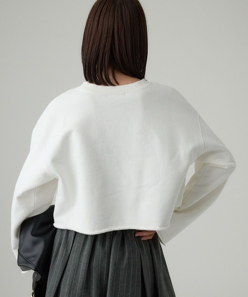 BABYLONE(バビロン)の「裏起毛カットオフスウェット(スウェット・レディース・グレー/ホワイト/ブラウン・フリー)」の8枚目の写真