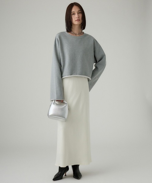 BABYLONE(バビロン)の「裏起毛カットオフスウェット(スウェット・レディース・グレー/ホワイト/ブラウン・フリー)」の17枚目の写真