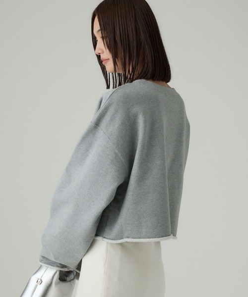 BABYLONE(バビロン)の「裏起毛カットオフスウェット(スウェット・レディース・グレー/ホワイト/ブラウン・フリー)」の15枚目の写真