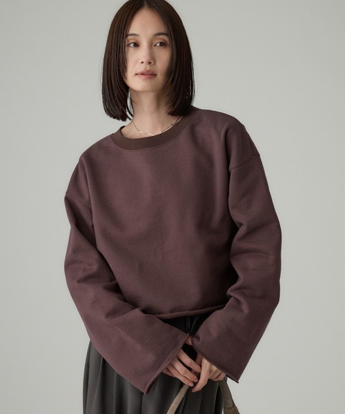 BABYLONE(バビロン)の「裏起毛カットオフスウェット(スウェット・レディース・グレー/ホワイト/ブラウン・フリー)」の21枚目の写真