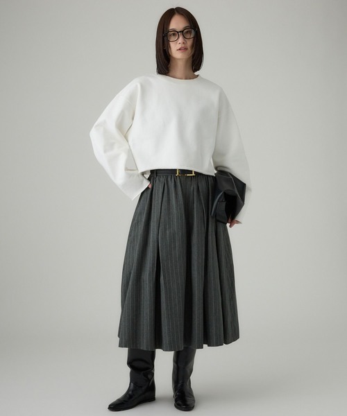 BABYLONE(バビロン)の「裏起毛カットオフスウェット(スウェット・レディース・グレー/ホワイト/ブラウン・フリー)」の9枚目の写真