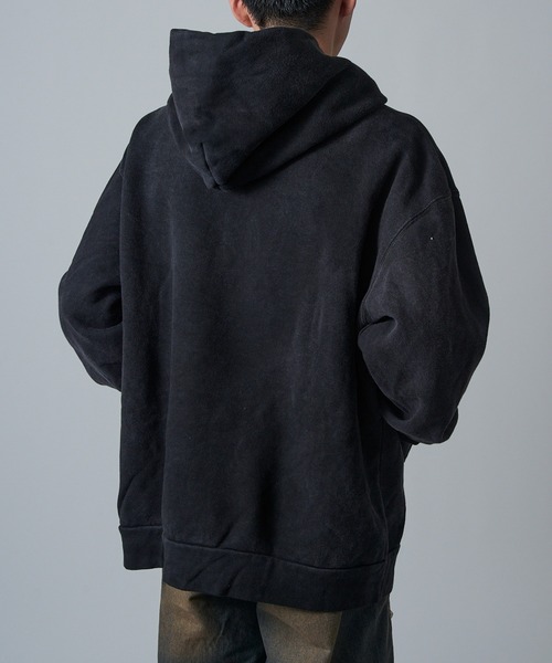 MADE BLANKS（メイドブランクス）の「【MADE BLANKS】16oz Exclusive Recess Hoodie 16オンス ヘビーウェイト ガーメントダイ フーディー EC1025 UNTR（パーカー・メンズ・ブラック系その他・M/XL）」の7枚目の写真