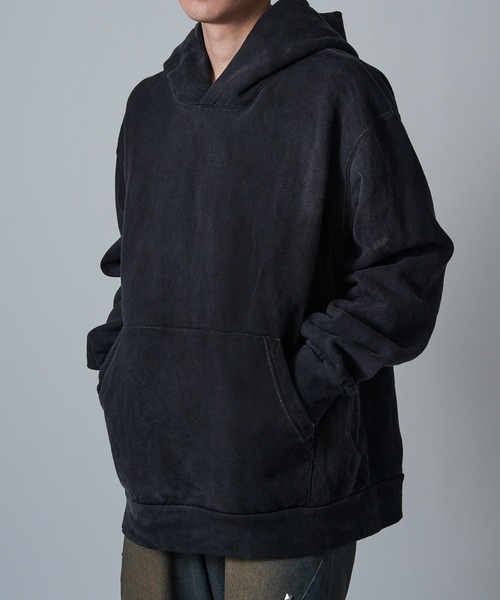 MADE BLANKS（メイドブランクス）の「【MADE BLANKS】16oz Exclusive Recess Hoodie 16オンス ヘビーウェイト ガーメントダイ フーディー EC1025 UNTR（パーカー・メンズ・ブラック系その他・M/XL）」の4枚目の写真
