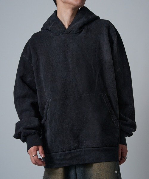 MADE BLANKS（メイドブランクス）の「【MADE BLANKS】16oz Exclusive Recess Hoodie 16オンス ヘビーウェイト ガーメントダイ フーディー EC1025 UNTR（パーカー・メンズ・ブラック系その他・M/XL）」の5枚目の写真
