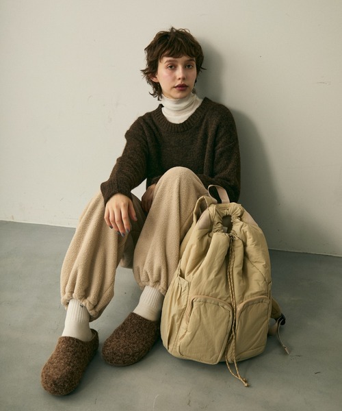 full/fill.(フルフィル)の「out pocket puff backpack / アウトポケットパフリュック(バックパック/リュック・レディース・ベージュ/ブラック・FREE)」の14枚目の写真