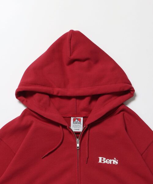BEN DAVIS/WHITE LABEL（ベンデイビス ホワイトラベル）の「【BEN DAVIS（ベンデイビス）】70'S FIT ZIP HOODIE / ジップパーカー 刺繍 フーディ ダブルジップ 裏毛 短丈（パーカー・メンズ・グレー/ブラック/レッド/ネイビー・MEDIUM/X-LARGE/LARGE）」の19枚目の写真