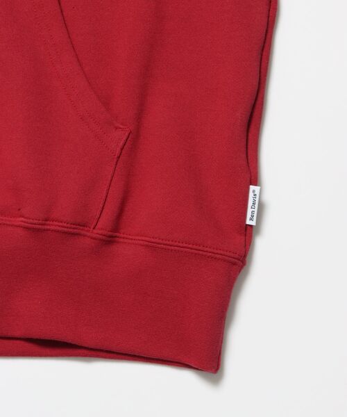 BEN DAVIS/WHITE LABEL（ベンデイビス ホワイトラベル）の「【BEN DAVIS（ベンデイビス）】70'S FIT ZIP HOODIE / ジップパーカー 刺繍 フーディ ダブルジップ 裏毛 短丈（パーカー・メンズ・グレー/ブラック/レッド/ネイビー・MEDIUM/X-LARGE/LARGE）」の22枚目の写真