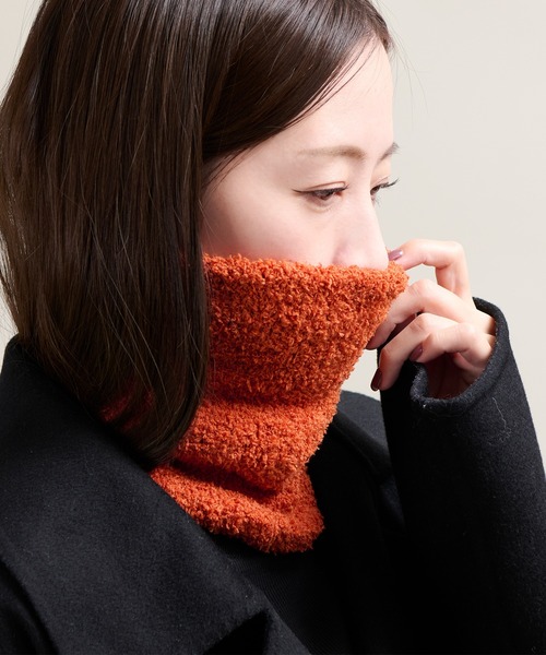 開店セール☆レア品 美品 ジルサンダー イタリア製 スヌード ネックウォーマー セール】11C21 ネックウォーマー 起毛 軽量 防寒 スヌード ボアタッチ