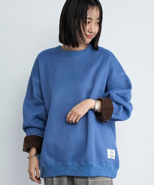 DISCUS（ディスカス）の「DISCUS （ディスカス）裏フリース 配色プルオーバー（スウェット・メンズ・ブラック/グレー/コバルトブルー・M/L）」の3枚目の写真