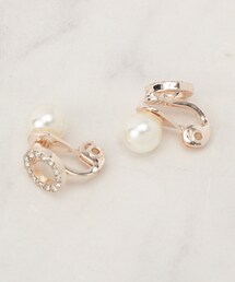 grove | リバーシブルパール調ビジューイヤリング(イヤリング)