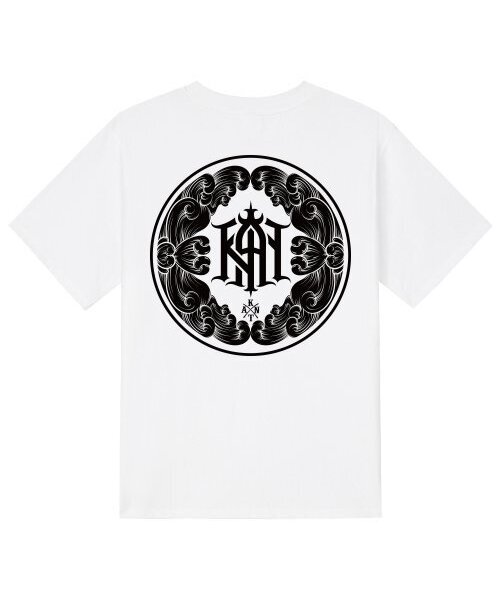 KAN6312(カン6312)の「KTW0118 フラワーキャン 半袖Tシャツ - ホワイト(Tシャツ/カットソー・メンズ・その他・SMALL/MEDIUM/LARGE/X-LARGE)」の1枚目の写真