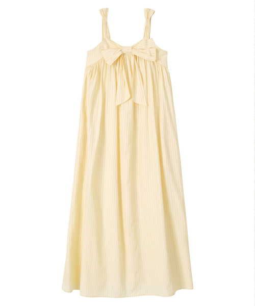 SALON DE YOHN(サロンドヨーン)の「Ribbon Point Sleeveless Long Dress_ Lemon(ワンピース・レディース・その他・SMALL/MEDIUM)」の4枚目の写真
