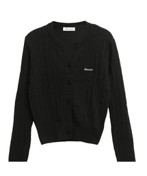 Wool Y-neck knit cardigan