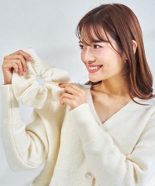 セール】ZOZO限定 シュシュセットニットカーディガン（カーディガン