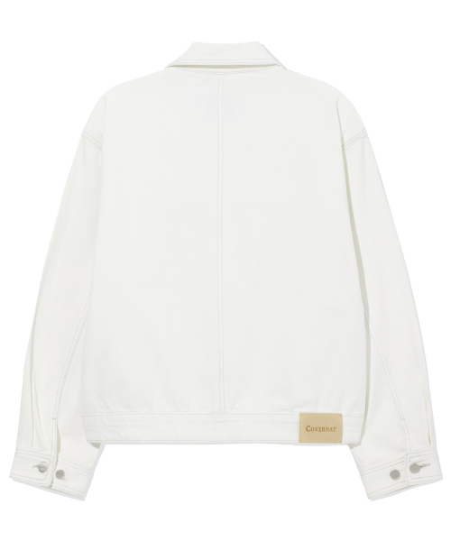 COVERNAT（カバーナット）の「デニムトラッカージャケット アイボリー（デニムジャケット・レディース・その他・X-LARGE/SMALL/MEDIUM/LARGE）」の3枚目の写真