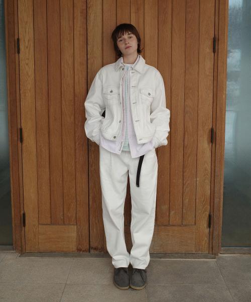 COVERNAT（カバーナット）の「デニムトラッカージャケット アイボリー（デニムジャケット・レディース・その他・X-LARGE/SMALL/MEDIUM/LARGE）」の4枚目の写真