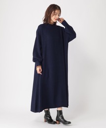 studio CLIP | 7ゲージ配色ハイネックワンピース(ワンピース)