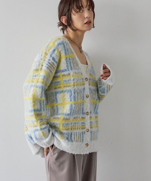AMERICAN HOLIC(アメリカンホリック)の「アソート柄シャギーニットカーディガン(カーディガン/ボレロ・レディース・杢グレー/アイボリー/ベージュ・FREE)」の19枚目の写真