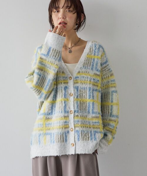 AMERICAN HOLIC(アメリカンホリック)の「アソート柄シャギーニットカーディガン(カーディガン/ボレロ・レディース・杢グレー/アイボリー/ベージュ・FREE)」の20枚目の写真