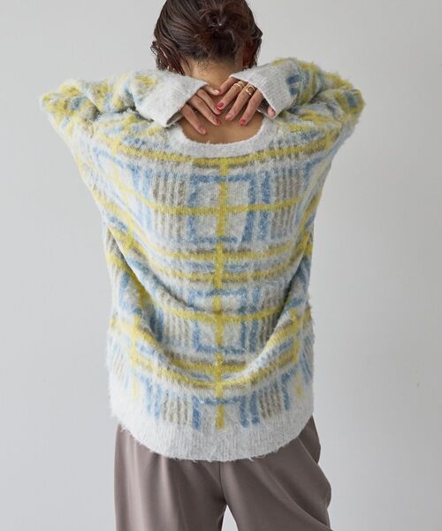 AMERICAN HOLIC(アメリカンホリック)の「アソート柄シャギーニットカーディガン(カーディガン/ボレロ・レディース・杢グレー/アイボリー/ベージュ・FREE)」の21枚目の写真