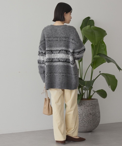 AMERICAN HOLIC(アメリカンホリック)の「アソート柄シャギーニットカーディガン(カーディガン/ボレロ・レディース・杢グレー/アイボリー/ベージュ・FREE)」の13枚目の写真