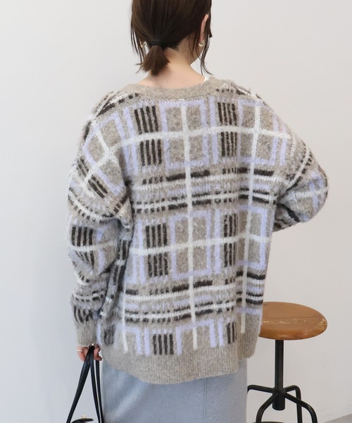 AMERICAN HOLIC(アメリカンホリック)の「アソート柄シャギーニットカーディガン(カーディガン/ボレロ・レディース・杢グレー/アイボリー/ベージュ・FREE)」の18枚目の写真