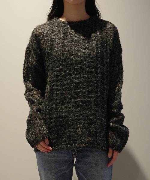 CLANE SHEER SHAGGY LOOSE KNIT TOPS（ニット/セーター）｜CLANE