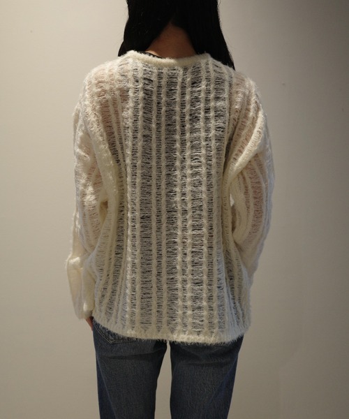 CLANE SHEER SHAGGY LOOSE KNIT TOPS（ニット/セーター）｜CLANE