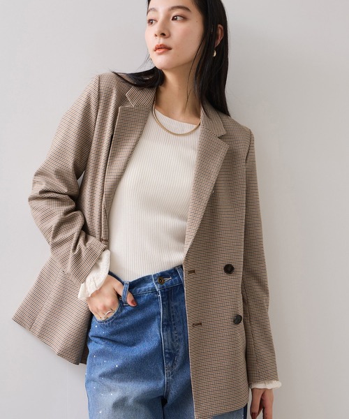 VIS（ビス）の「【美得】袖口レース編みニットプルオーバー（ニット/セーター・レディース・オフホワイト/ブラック/ライトグレー・FREE）」の9枚目の写真