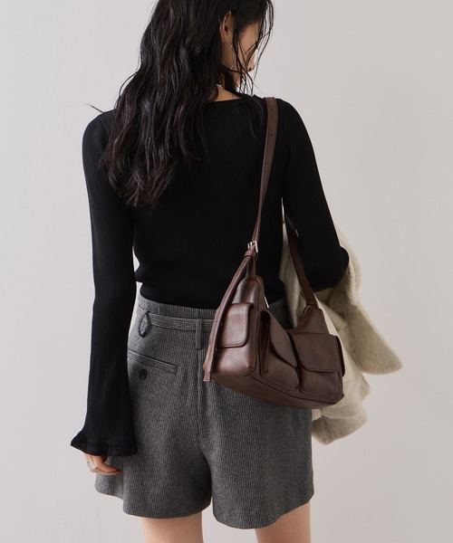 VIS（ビス）の「【美得】袖口レース編みニットプルオーバー（ニット/セーター・レディース・オフホワイト/ブラック/ライトグレー・FREE）」の14枚目の写真