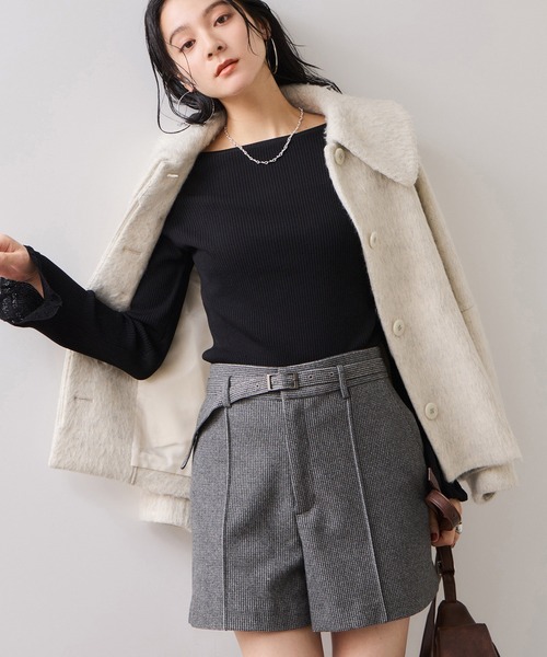 VIS（ビス）の「【美得】袖口レース編みニットプルオーバー（ニット/セーター・レディース・オフホワイト/ブラック/ライトグレー・FREE）」の16枚目の写真