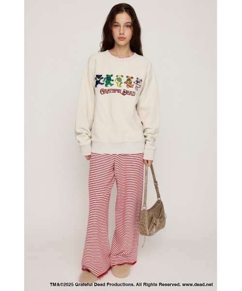 SLY(スライ)の「Grateful Dead x SLY SW TOPS グレイトフルデッド スライ スウェット トップス トレーナー 秋服 冬服(スウェット・レディース・アイボリー/ライトブラック・FREE)」の3枚目の写真