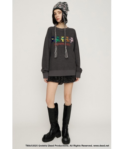 SLY(スライ)の「Grateful Dead x SLY SW TOPS グレイトフルデッド スライ スウェット トップス トレーナー 秋服 冬服(スウェット・レディース・アイボリー/ライトブラック・FREE)」の9枚目の写真