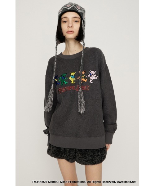 SLY(スライ)の「Grateful Dead x SLY SW TOPS グレイトフルデッド スライ スウェット トップス トレーナー 秋服 冬服(スウェット・レディース・アイボリー/ライトブラック・FREE)」の10枚目の写真
