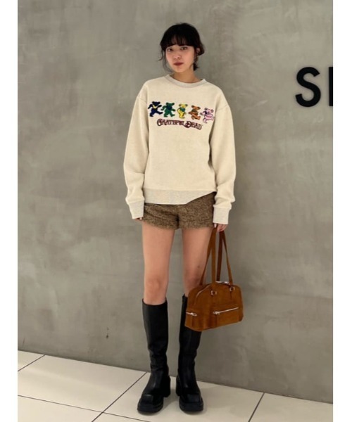 SLY(スライ)の「Grateful Dead x SLY SW TOPS グレイトフルデッド スライ スウェット トップス トレーナー 秋服 冬服(スウェット・レディース・アイボリー/ライトブラック・FREE)」の13枚目の写真