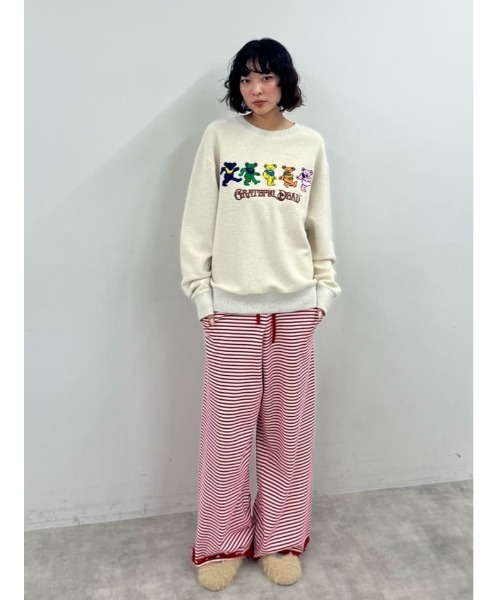 SLY(スライ)の「Grateful Dead x SLY SW TOPS グレイトフルデッド スライ スウェット トップス トレーナー 秋服 冬服(スウェット・レディース・アイボリー/ライトブラック・FREE)」の17枚目の写真