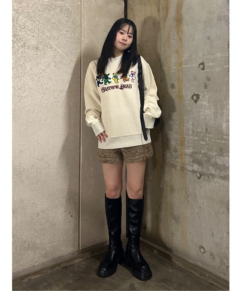 SLY(スライ)の「Grateful Dead x SLY SW TOPS グレイトフルデッド スライ スウェット トップス トレーナー 秋服 冬服(スウェット・レディース・アイボリー/ライトブラック・FREE)」の18枚目の写真
