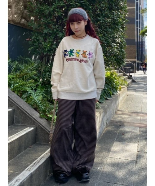 SLY(スライ)の「Grateful Dead x SLY SW TOPS グレイトフルデッド スライ スウェット トップス トレーナー 秋服 冬服(スウェット・レディース・アイボリー/ライトブラック・FREE)」の19枚目の写真