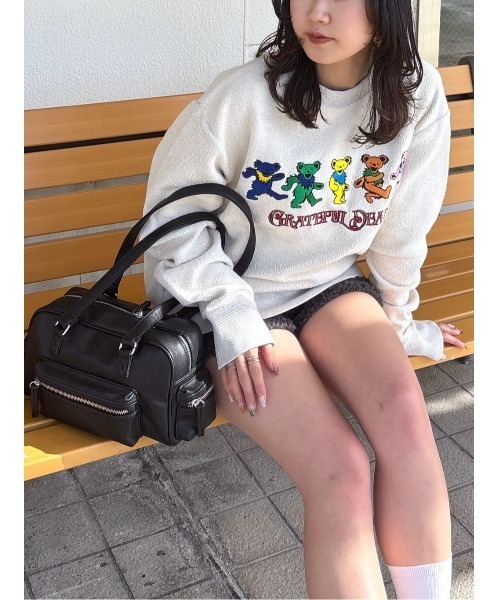 SLY(スライ)の「Grateful Dead x SLY SW TOPS グレイトフルデッド スライ スウェット トップス トレーナー 秋服 冬服(スウェット・レディース・アイボリー/ライトブラック・FREE)」の20枚目の写真