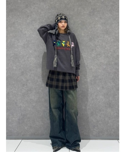 SLY(スライ)の「Grateful Dead x SLY SW TOPS グレイトフルデッド スライ スウェット トップス トレーナー 秋服 冬服(スウェット・レディース・アイボリー/ライトブラック・FREE)」の22枚目の写真