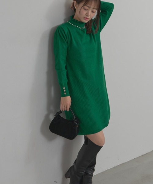 ワンピース ReAmour ROPÉ PICNIC R(ロペピクニック アール) / カットギャザーワンピース