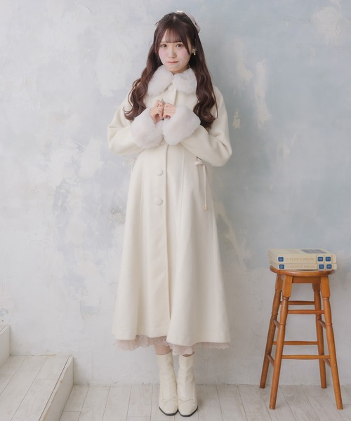 couture BY ROJITA(クチュールバイロジータ)の「ウエストレースアップロングコート(その他アウター・レディース・グレー/ブラック/アイボリー・FREE)」の5枚目の写真