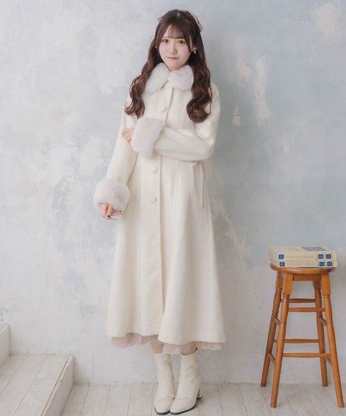 couture BY ROJITA(クチュールバイロジータ)の「ウエストレースアップロングコート(その他アウター・レディース・グレー/ブラック/アイボリー・FREE)」の6枚目の写真