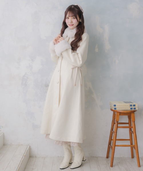 couture BY ROJITA(クチュールバイロジータ)の「ウエストレースアップロングコート(その他アウター・レディース・グレー/ブラック/アイボリー・FREE)」の7枚目の写真