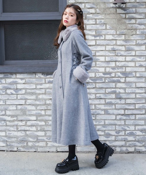 セール】ウエストレースアップロングコート（その他アウター