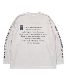 BLACK BLOND（ブラック ブロンド）の「ビビディ クラッシュド フェイスト ピグメント 長袖Tシャツ (サンド)（Tシャツ/カットソー）」