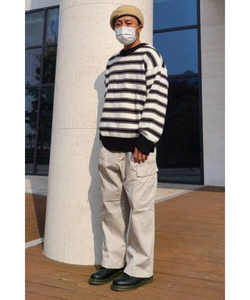 VASTIC(バスティック)の「カーゴワイドクロップパンツ_ベージュ(その他パンツ・メンズ・その他・LARGE)」の3枚目の写真