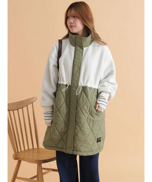 ehka sopo(エヘカソポ)の「ボアキルト切り替えコート(その他アウター・レディース・モカ/キナリ/カーキ・F)」の12枚目の写真