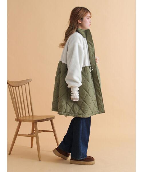 ehka sopo(エヘカソポ)の「ボアキルト切り替えコート(その他アウター・レディース・モカ/キナリ/カーキ・F)」の17枚目の写真