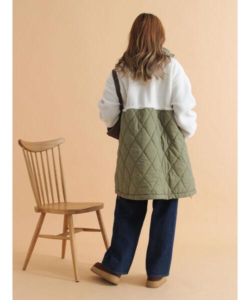 ehka sopo(エヘカソポ)の「ボアキルト切り替えコート(その他アウター・レディース・モカ/キナリ/カーキ・F)」の18枚目の写真